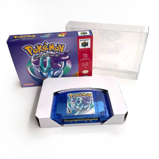 pokemon crystal version game cartridge with tray box  for N64 Nintendo 64
