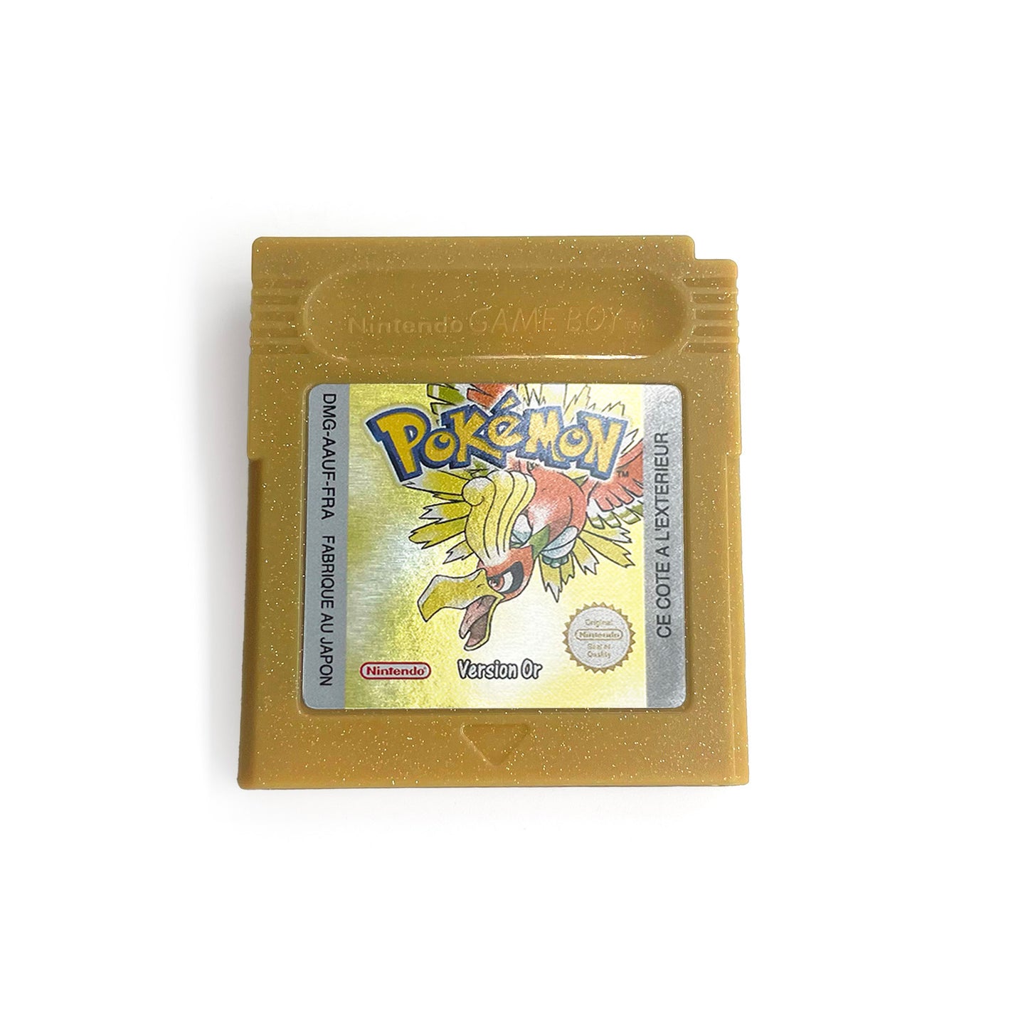 gbc game FRA French pokemon gold version RTC Flash cart Battery save pokemon Or cartridge with tray box game boy color