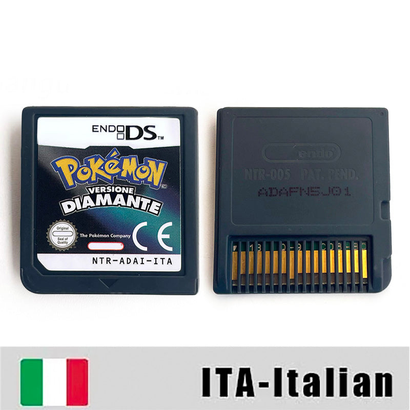 ESP ITA FRA USA EUR NOE Pokemon HeartGold SoulSilver Platinum Diamond Pearl Nintendo Video Console Game Cardride For DS 2DS 3DS