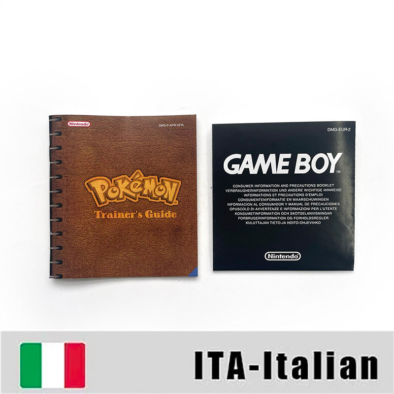 USA FRA NOE ESP ITA EUR Pokemon crystal gold silver red blue yellow Metallic FoilFinish Box Trey Manual label for GBC
