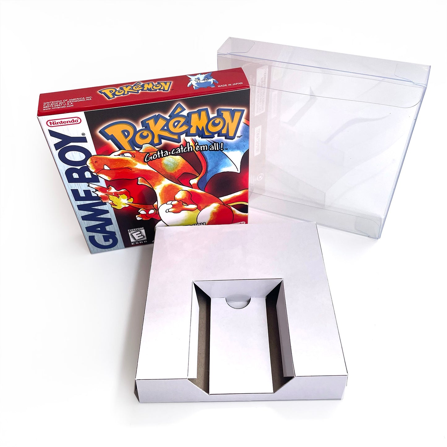 pokemon red version Battery save IC save  Manual cartridge with tray box for gbc game boy color