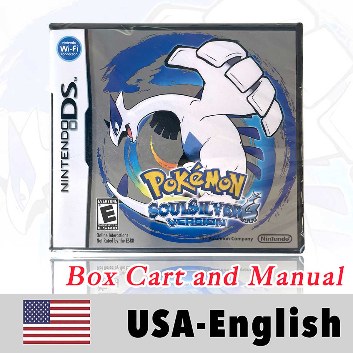 USA English Pokemon Platinum HeartGold SoulSilver Diamond Pearl Sealed Package Game Cartridge with Box and Manual for DS