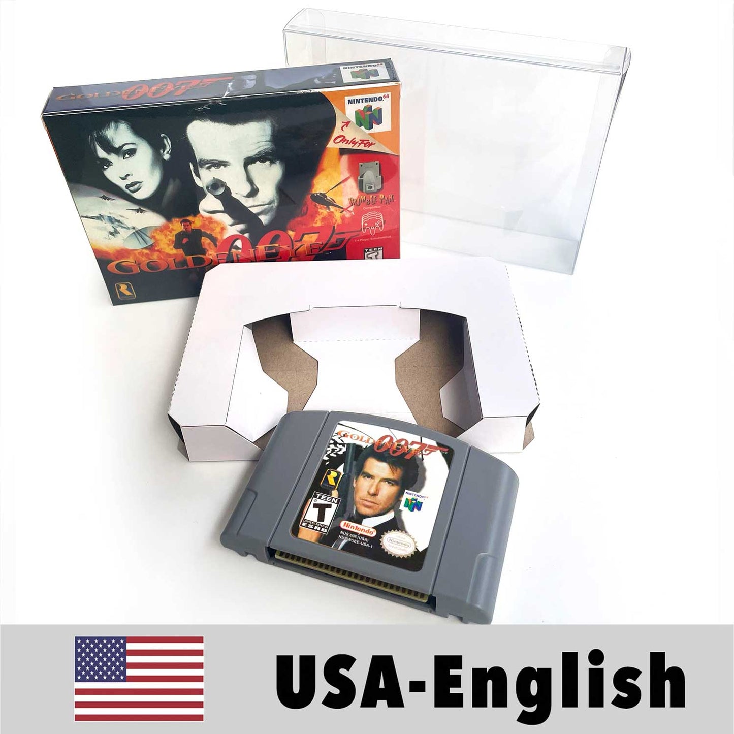 USA NTSC Banjo Donkey Kong 64 Kirby 64 Mario Party Pokemon Stadium Zelda Goldeneye 007 Game Cartridge Tray BOX for N64
