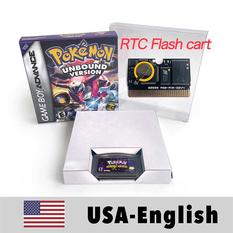 Pokemon Unbound (v2.1.1.1) ( IC RTC Flash cart ) Cartridge for GBA