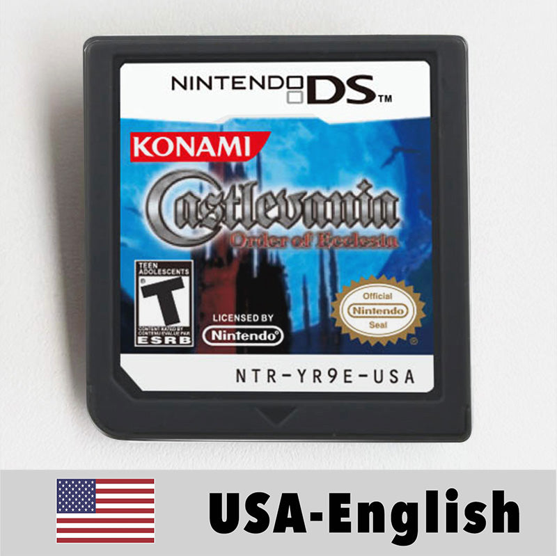 USA English Ace Attorney/Castlevania/Kirby/Rune Factory/Bomberman/Digimon World/Dragon Quest/Etrian Odyssey Game Cartridge for Nintendo Ds 3ds 2ds