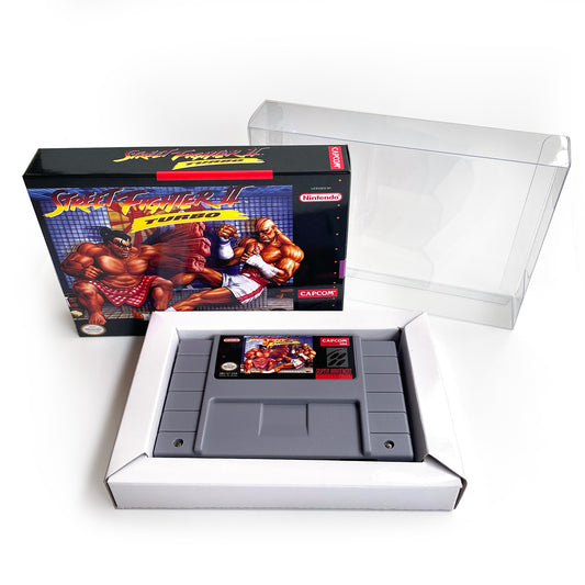 Street Fighter II Turbo cartridge with tray box manual for SNES super nintendo entertainment system