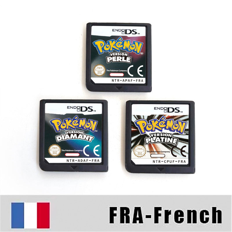 ESP ITA FRA USA EUR NOE Pokemon HeartGold SoulSilver Platinum Diamond Pearl Nintendo Video Console Game Cardride For DS 2DS 3DS